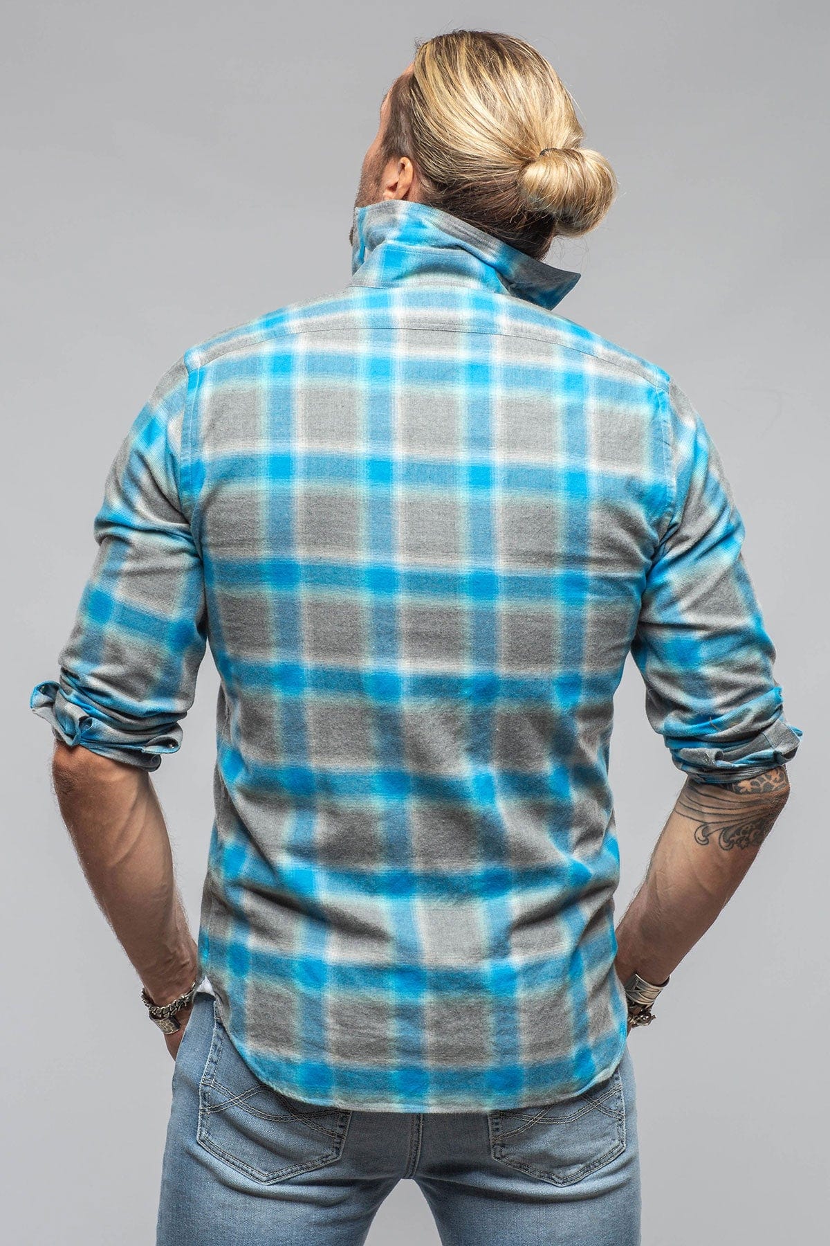 Enchanted Western Cotton Snap In Sprayed Blue - Image 5
