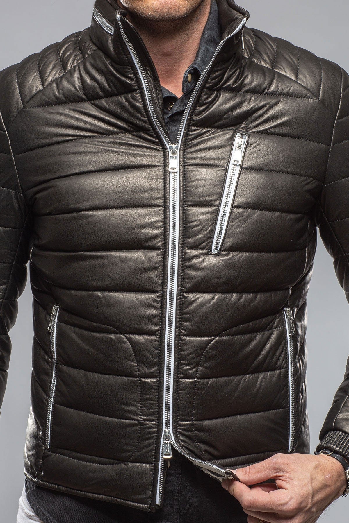 F1 Racer Down Jacket In Black - Image 7