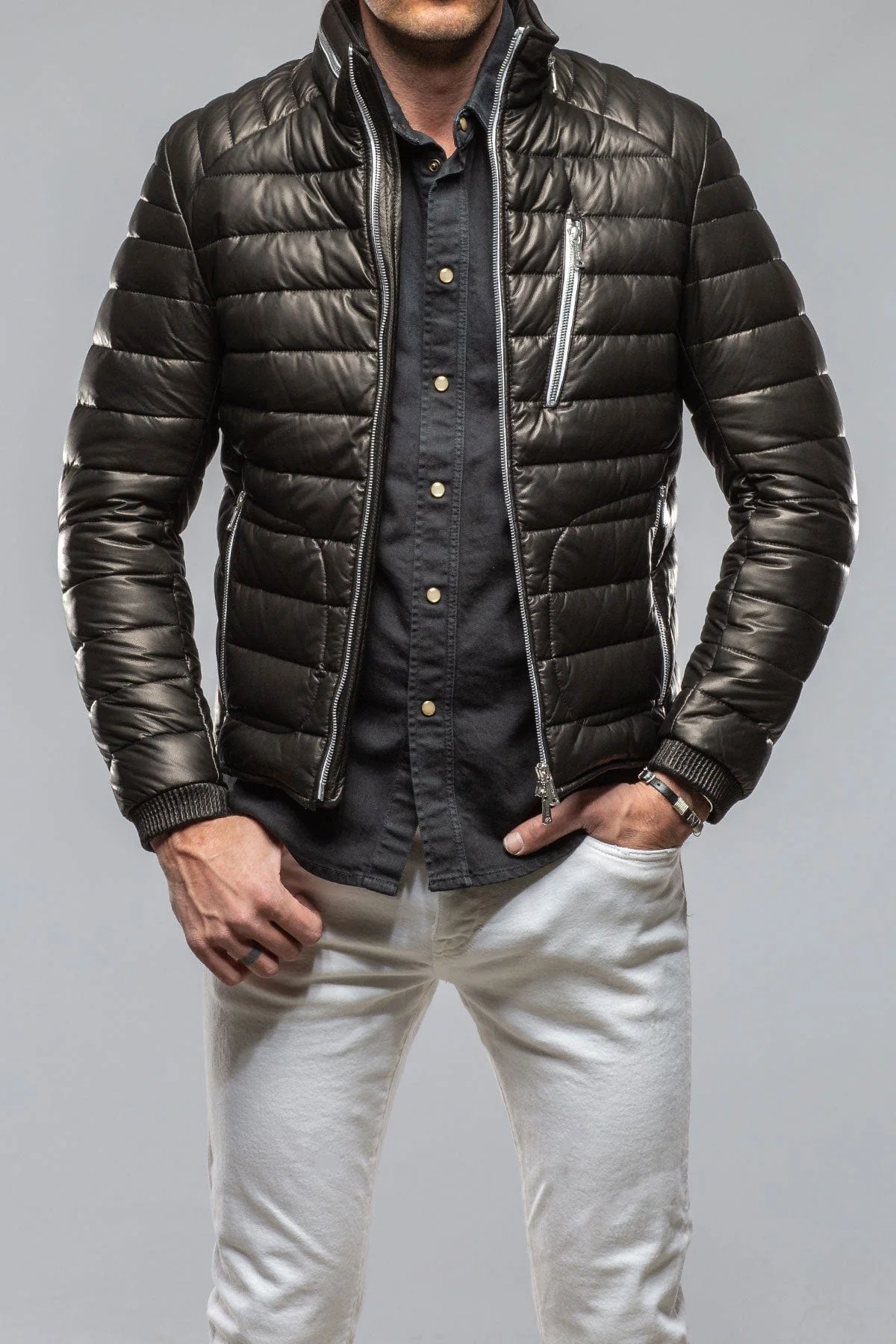F1 Racer Down Jacket In Black - Image 9