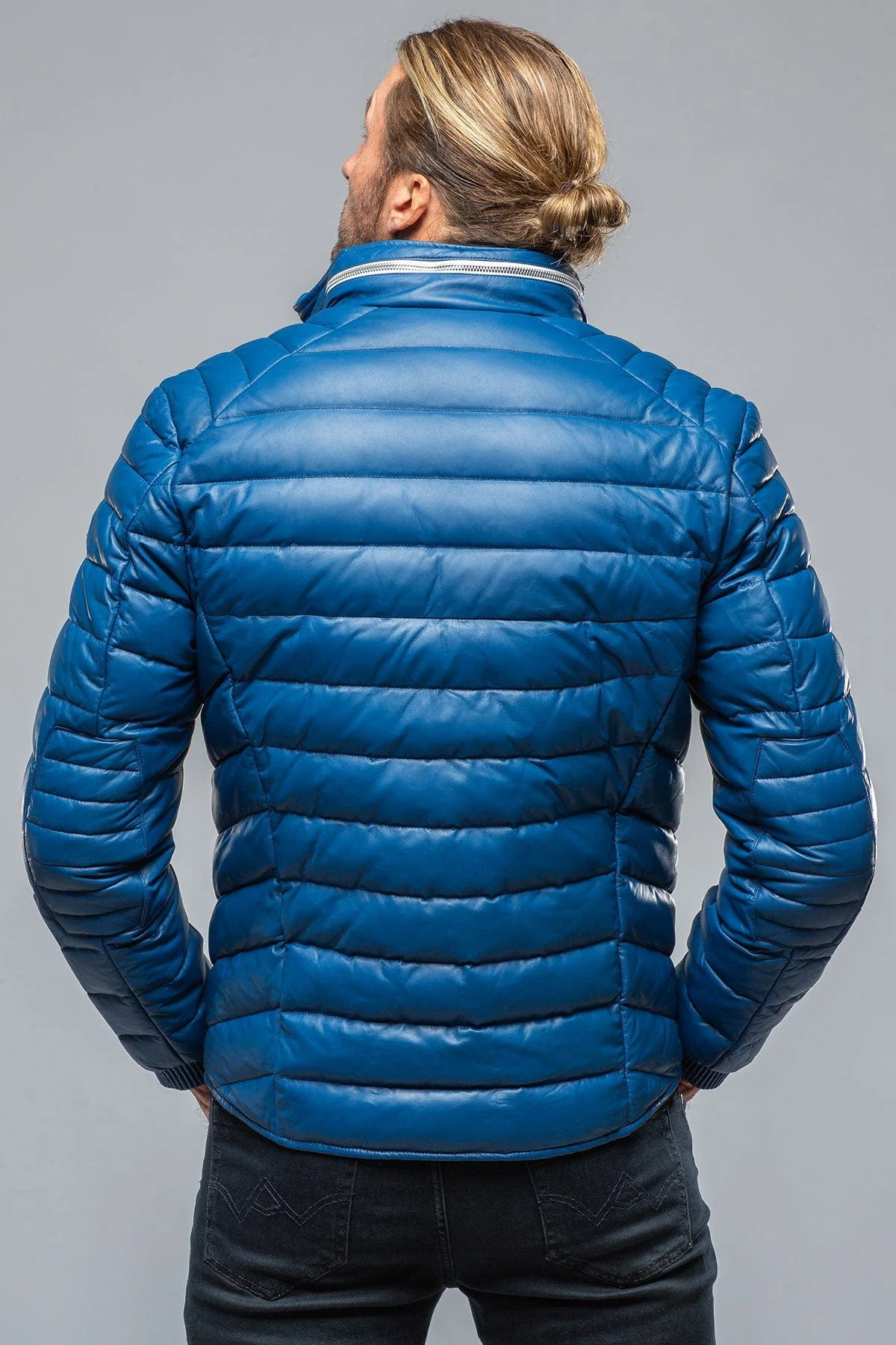 F1 Racer Down Jacket In Blue - Image 5