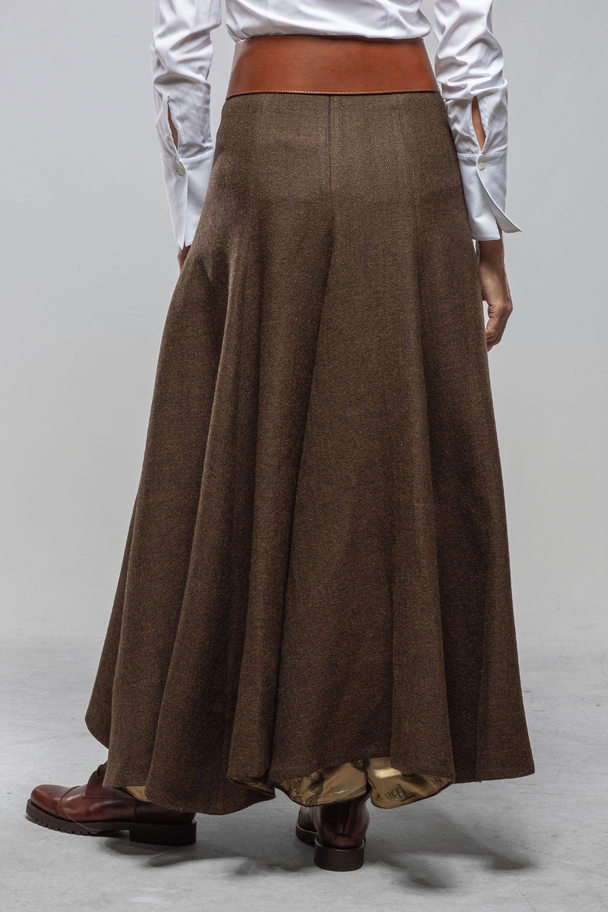 Fiona Tweed Skirt In Brown/Black Melange - Image 3