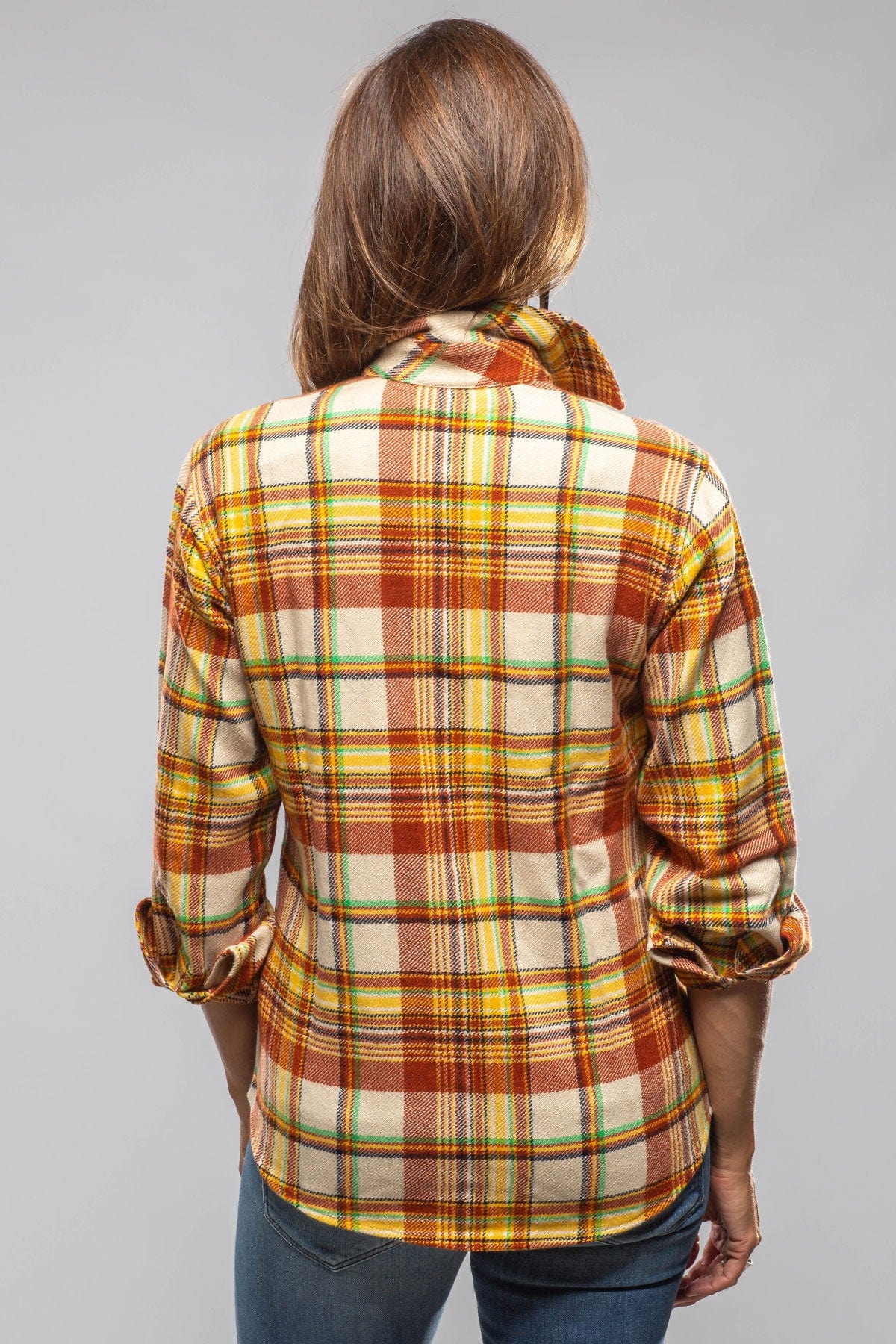 Fireside Cashmere Flannel Snap Shirt In Cinnamon - Image 5