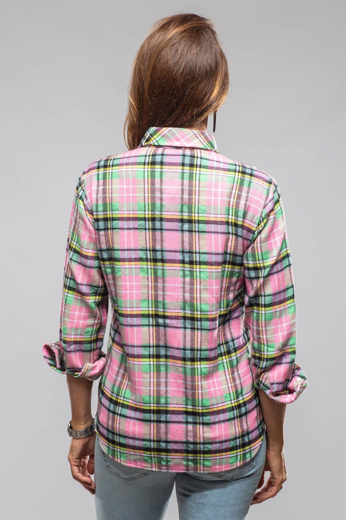 Fireside Cashmere Flannel Snap Shirt In Pink - Image 5
