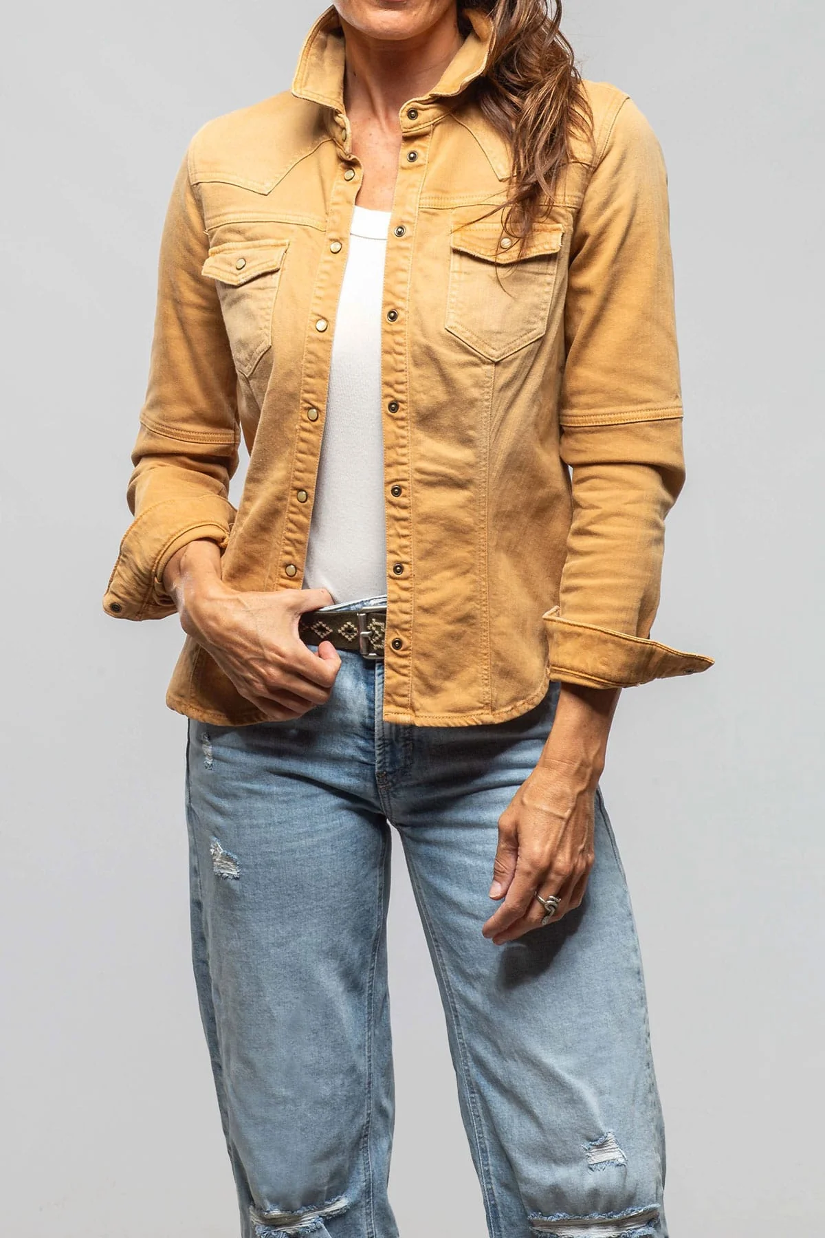 Sweetwater Denim Shirt in Melone - Image 3