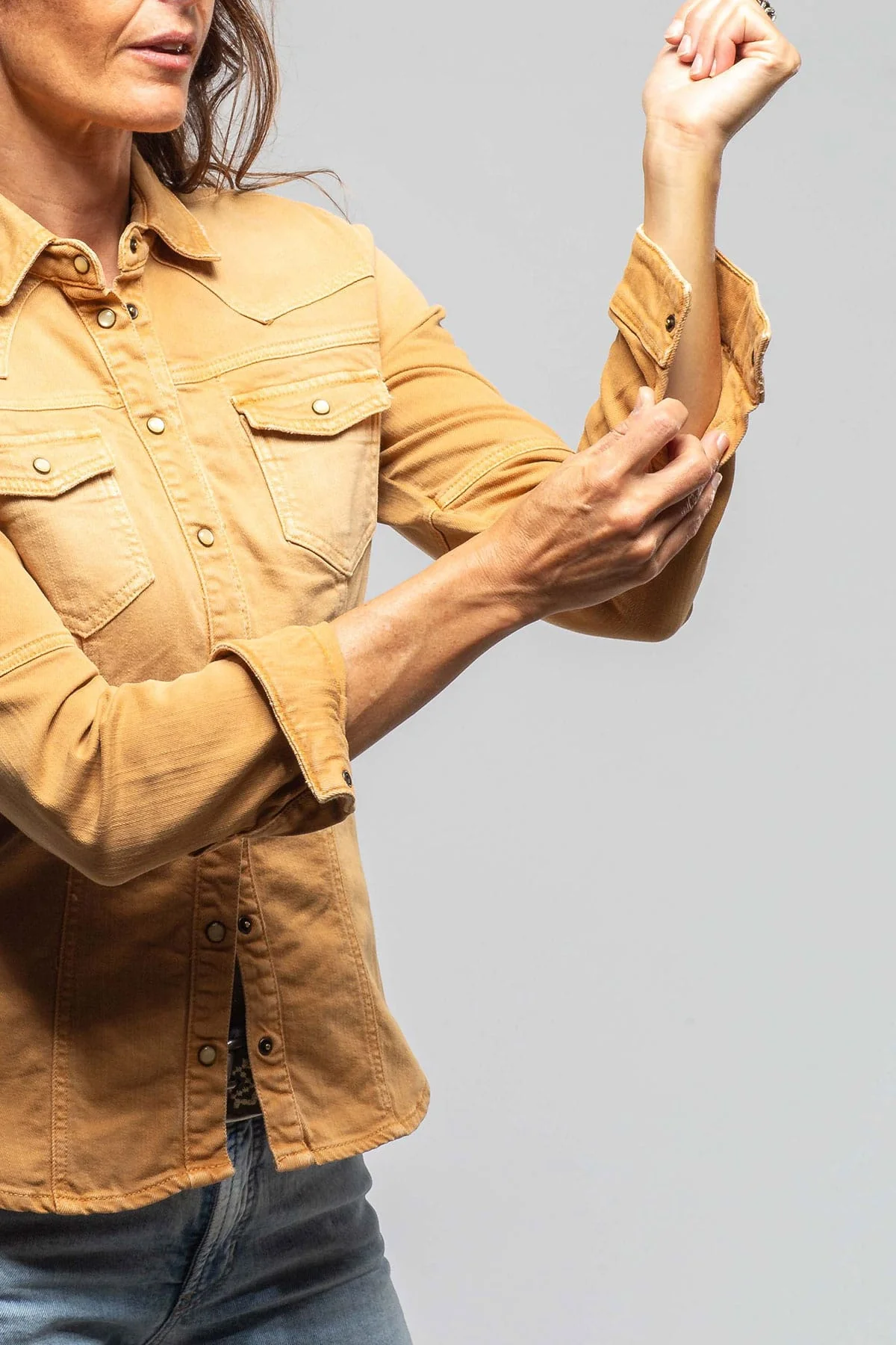 Sweetwater Denim Shirt in Melone - Image 4