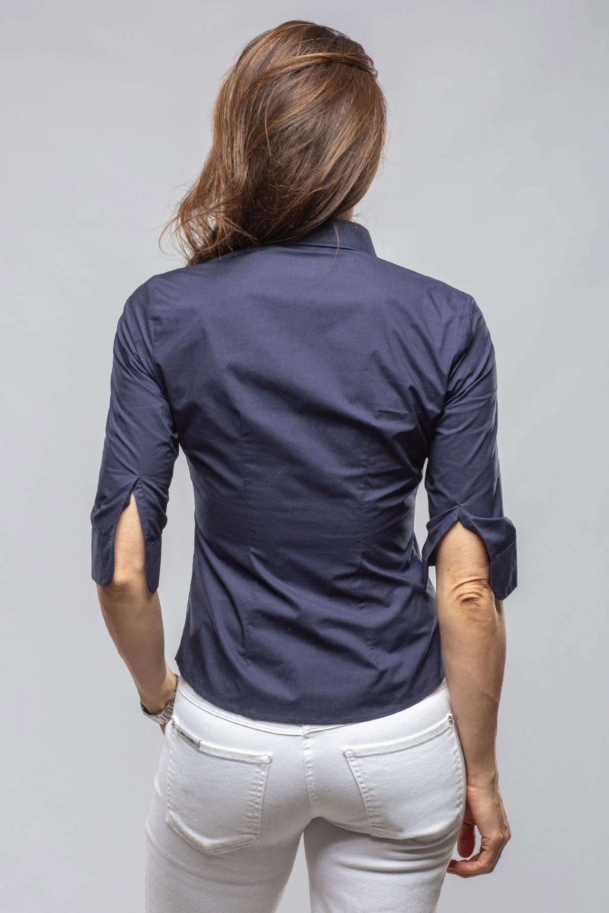 Giornata Cotton Stretch Shirt In Notte - Image 4