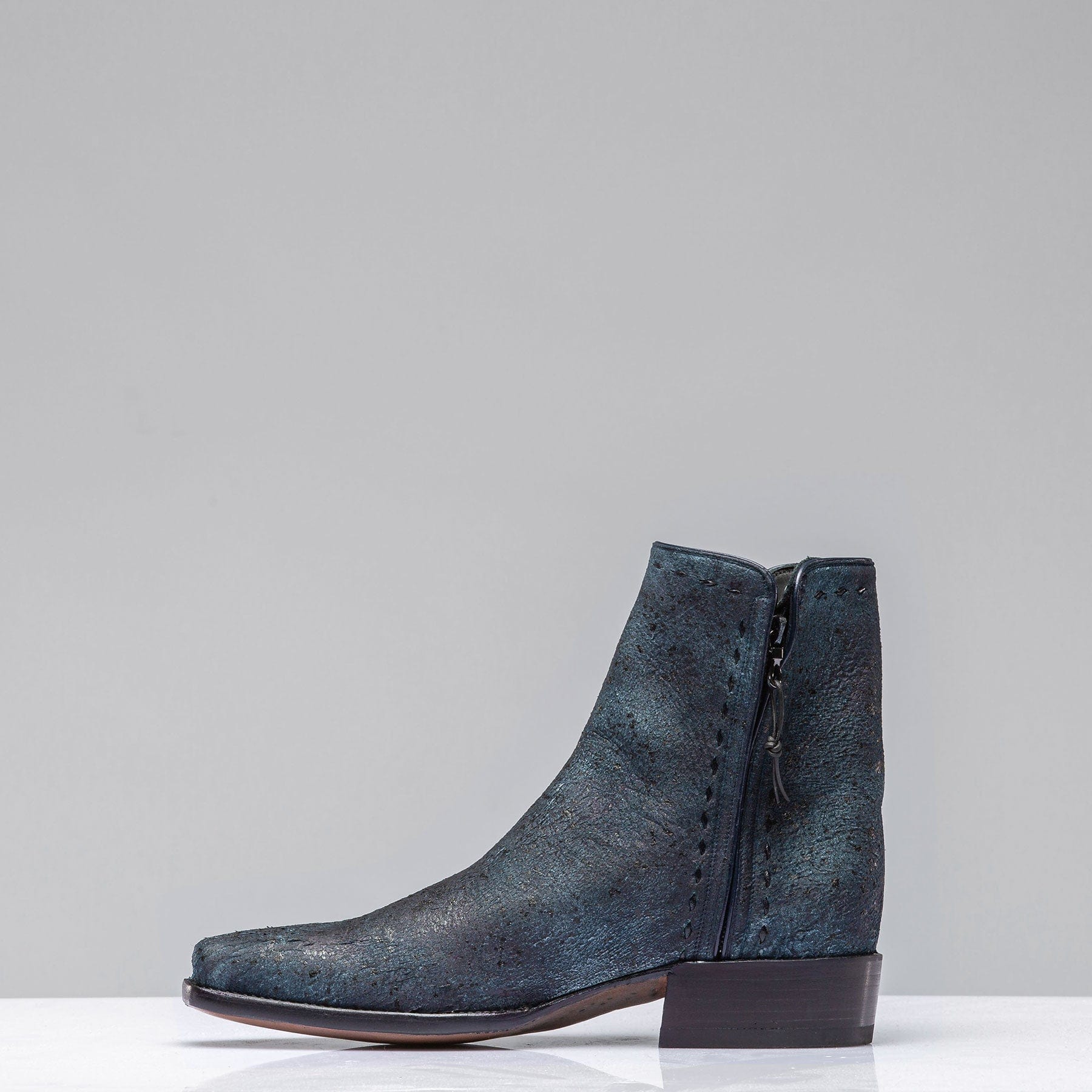 Goat Suede Zorro In Vintage Denim Blue - Image 3