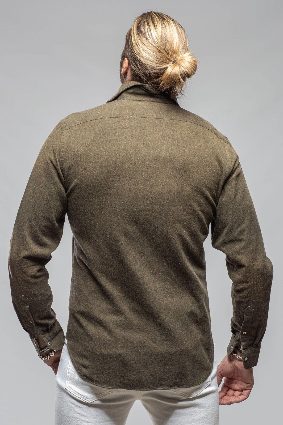 Golden Sand Washed Snap Shirt In Chocolate - Image 5