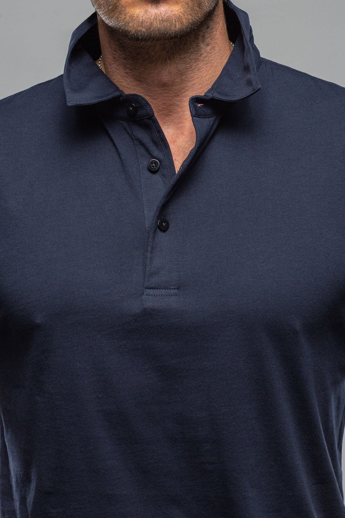 Cruz Cotton Polo in True Navy - Image 2