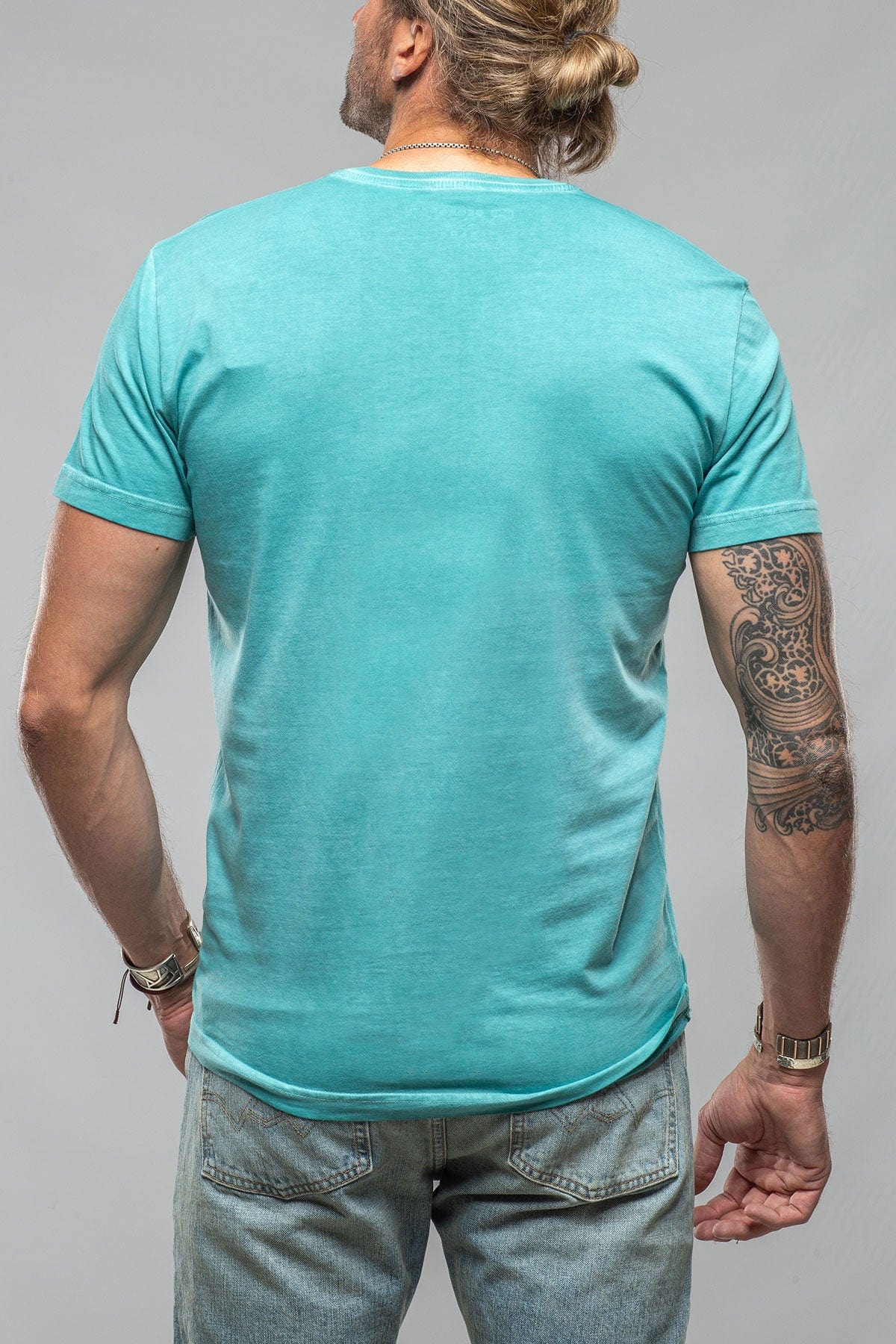 Siena Cotton V Neck In Mint - Image 4