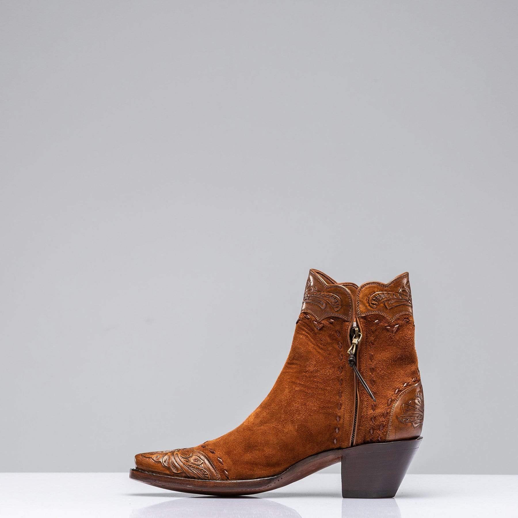 Hand Tooled Calfskin on Suede Zorro - Image 3