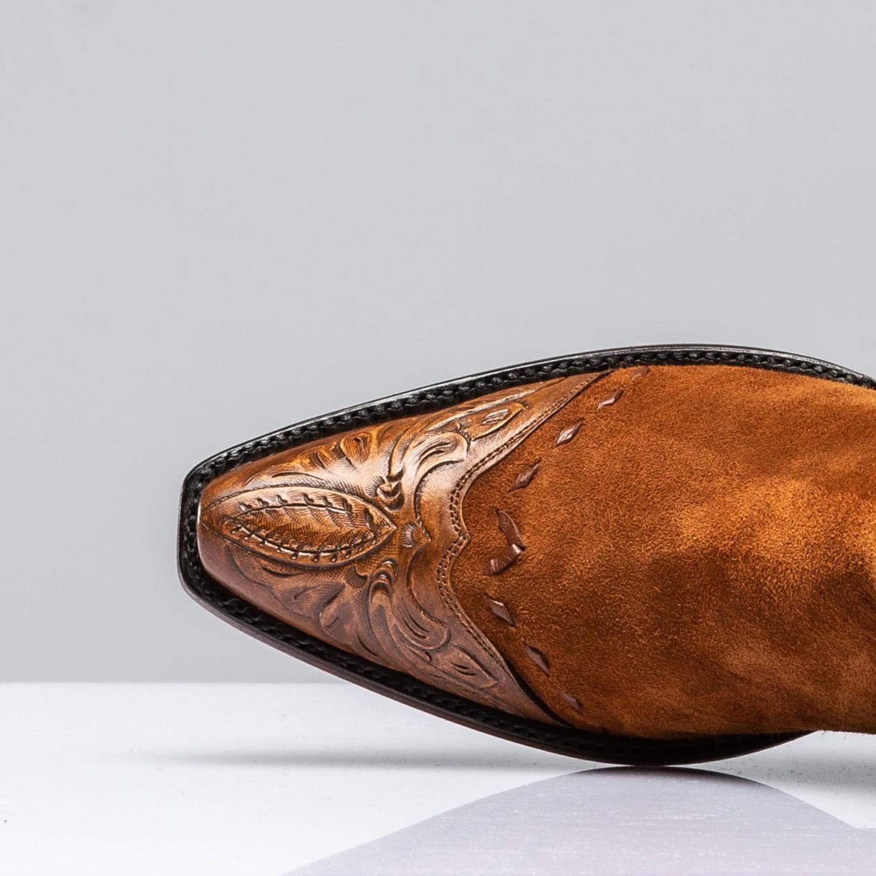 Hand Tooled Calfskin on Suede Zorro - Image 4