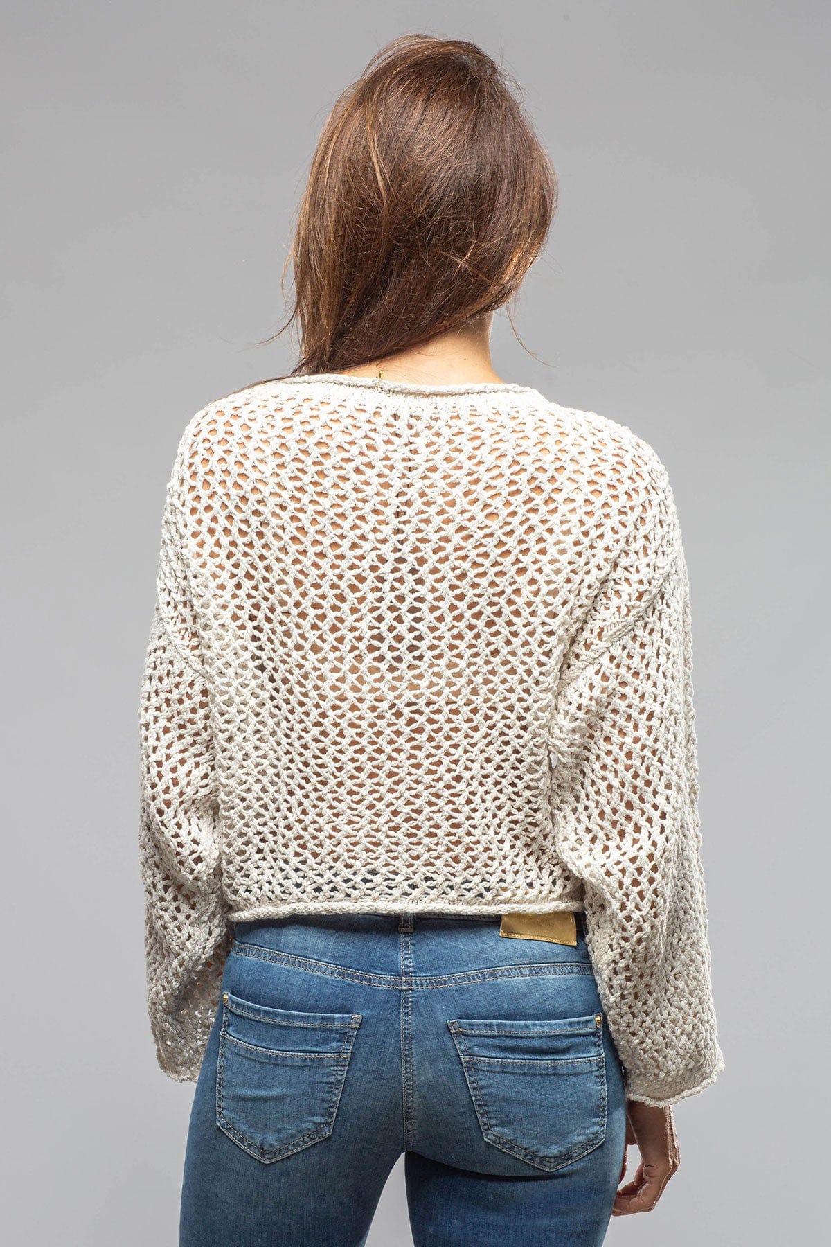 Kate Crochet Knit Sweater In Natural - Image 3