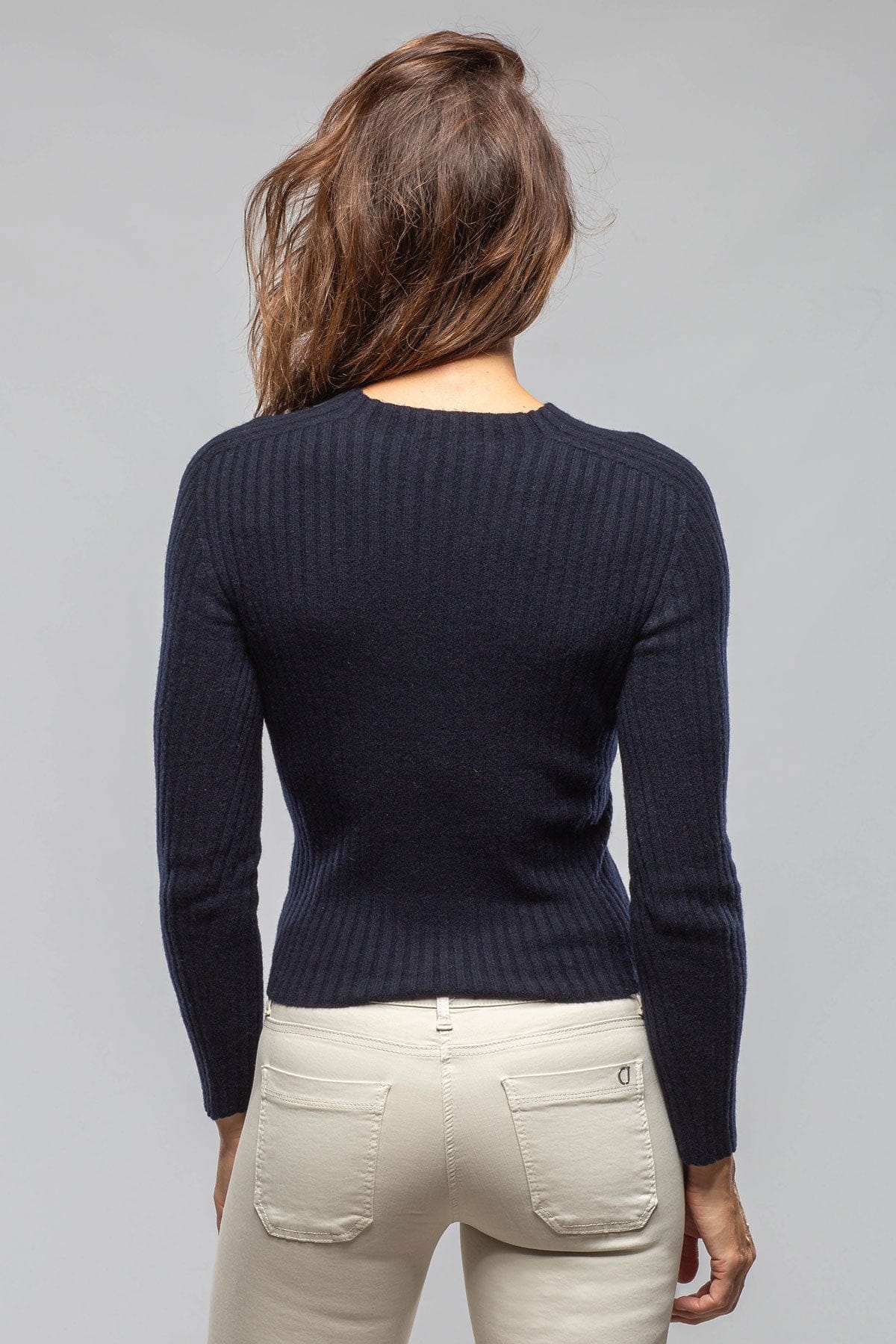 Kerry L/S Ribbed Top In Notte - Image 3