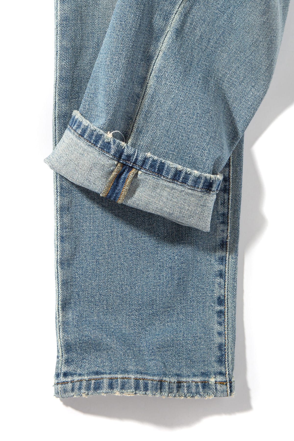 Kingman Denim In Light Wash Gold Stitch - Image 4
