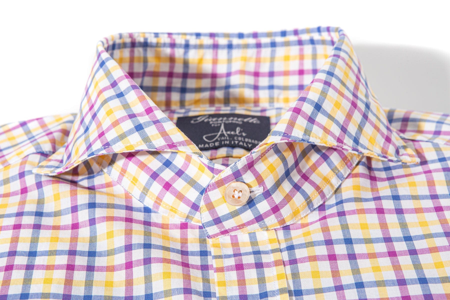 Knob Cotton Check Shirt In Multi - Image 3