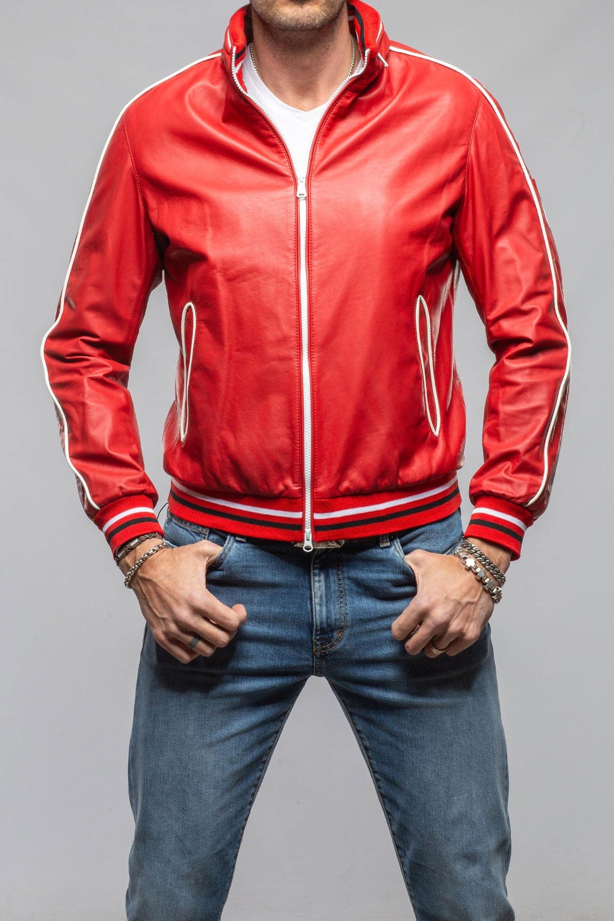 LS Race Jacket In Red