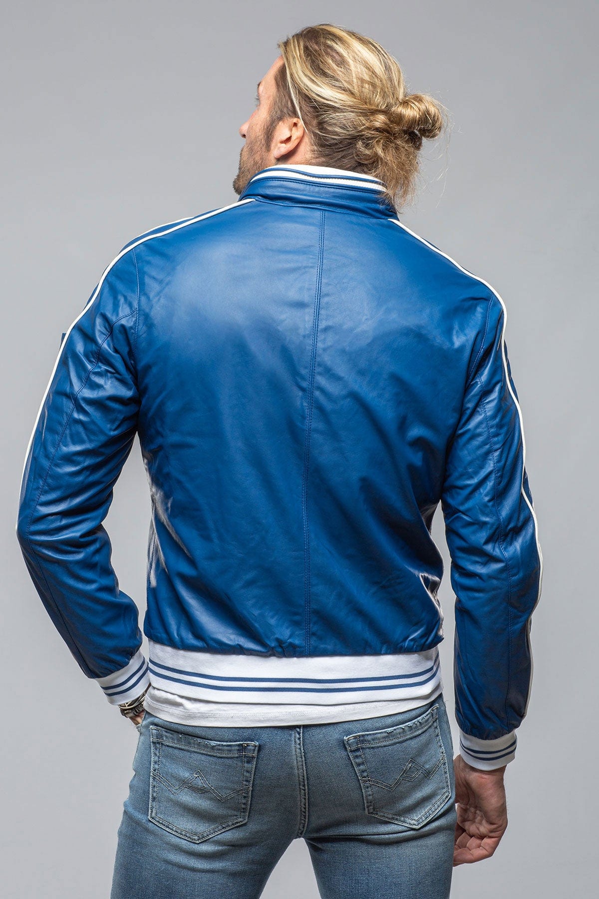 LS Race Jacket In Royal Blue - Image 4