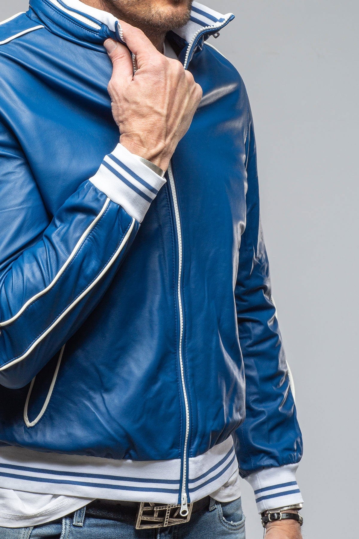 LS Race Jacket In Royal Blue - Image 7