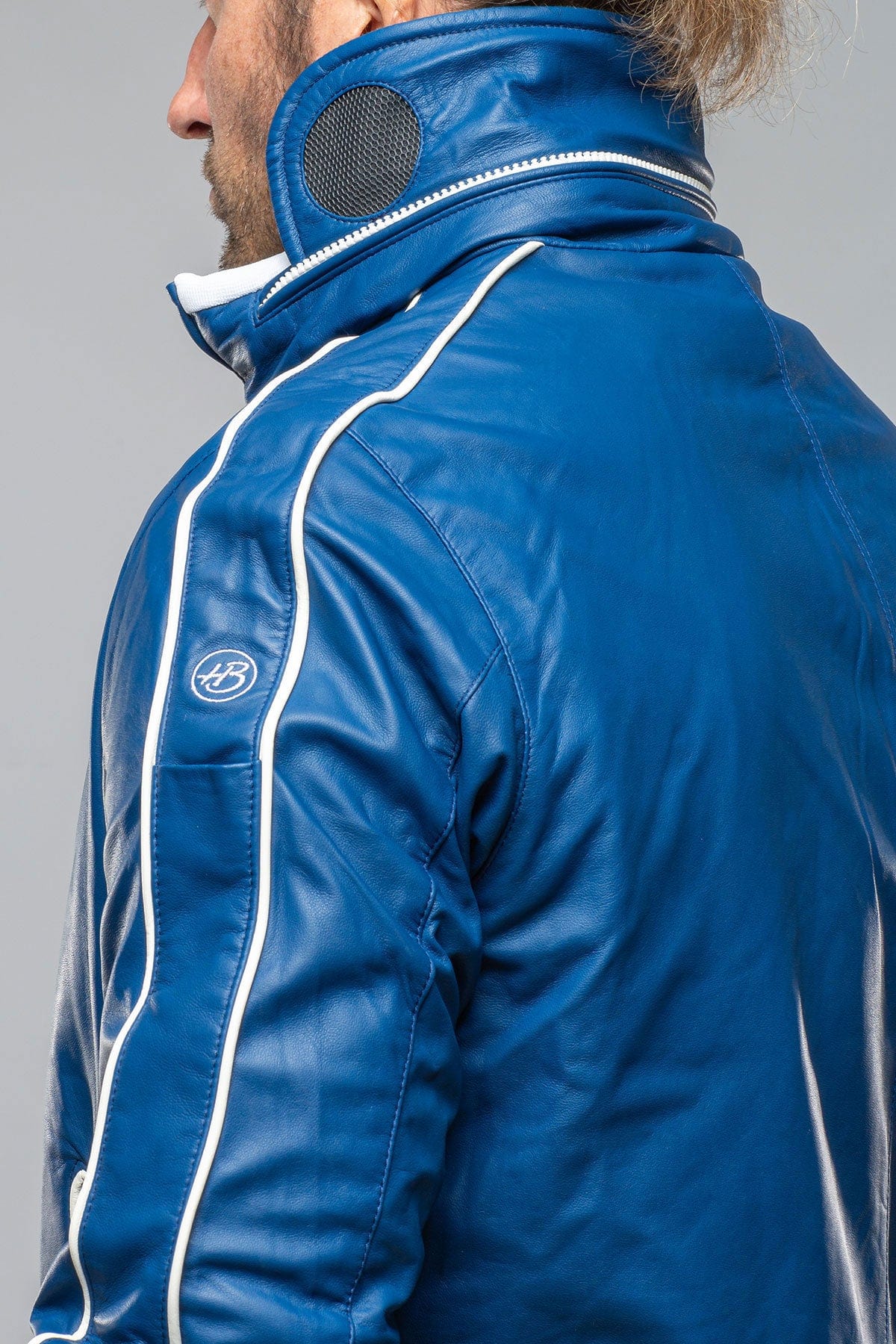 LS Race Jacket In Royal Blue - Image 8