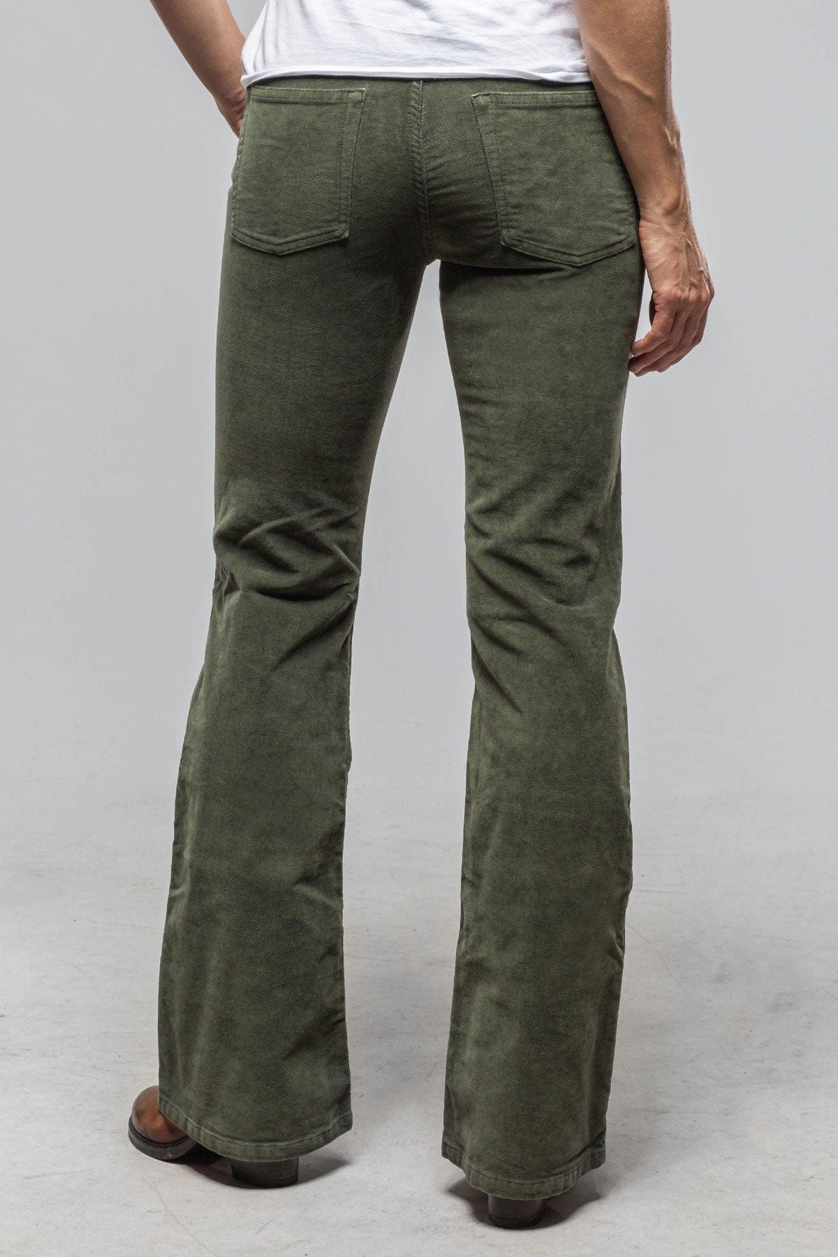 Luna Velvet Flare In Military - Image 3