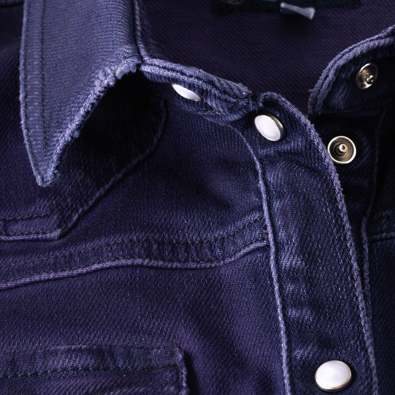 Maddi Fitted Western Snap Shirt In Blueberry - Image 8