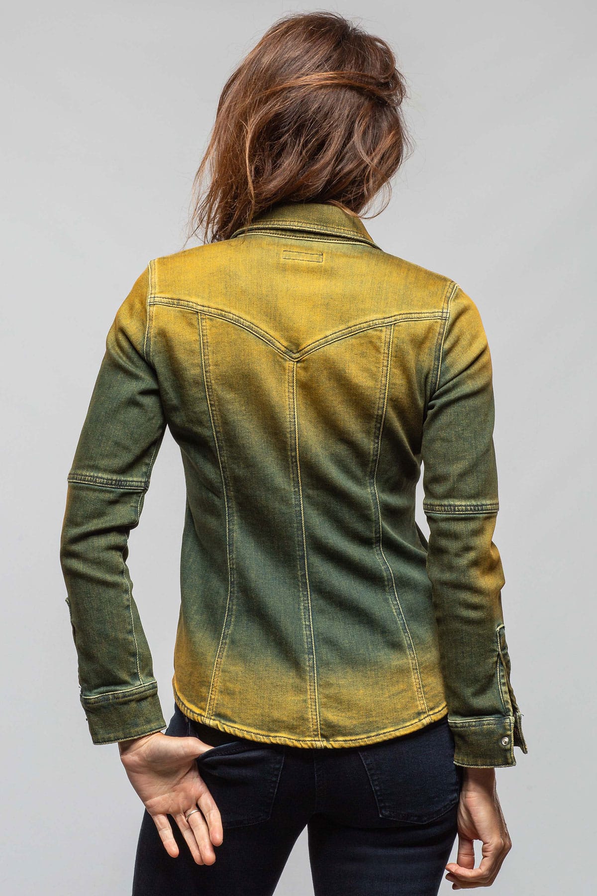 Maddi Fitted Western Snap Shirt In Marigold - Image 6