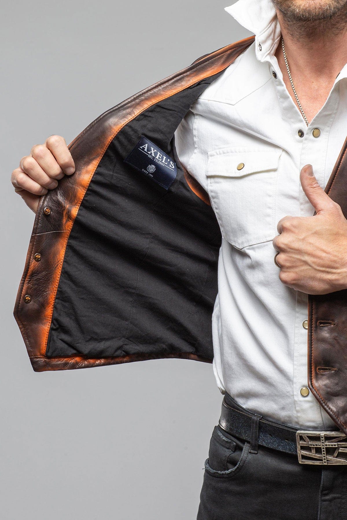 Marlon Vest Smokey Cognac - Image 6