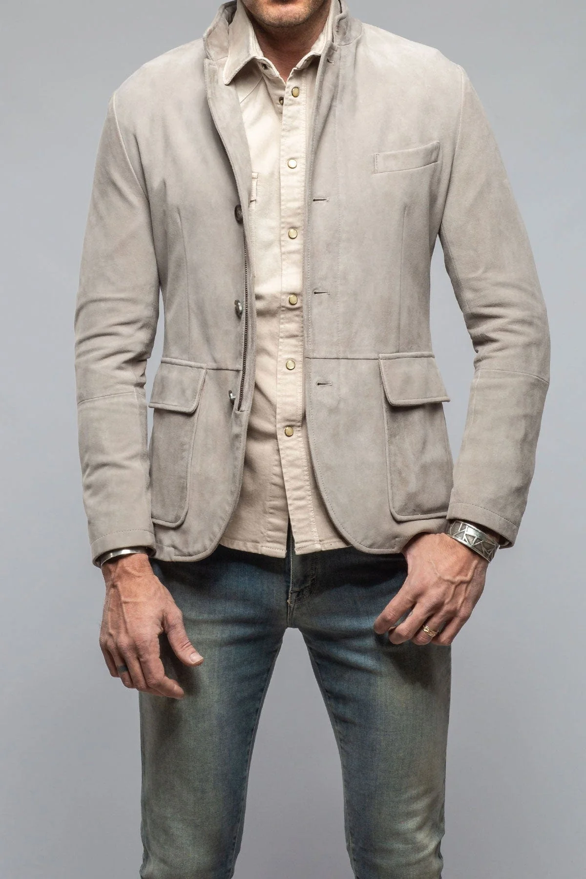 Maximus Suede Blazer In Ice - Image 2