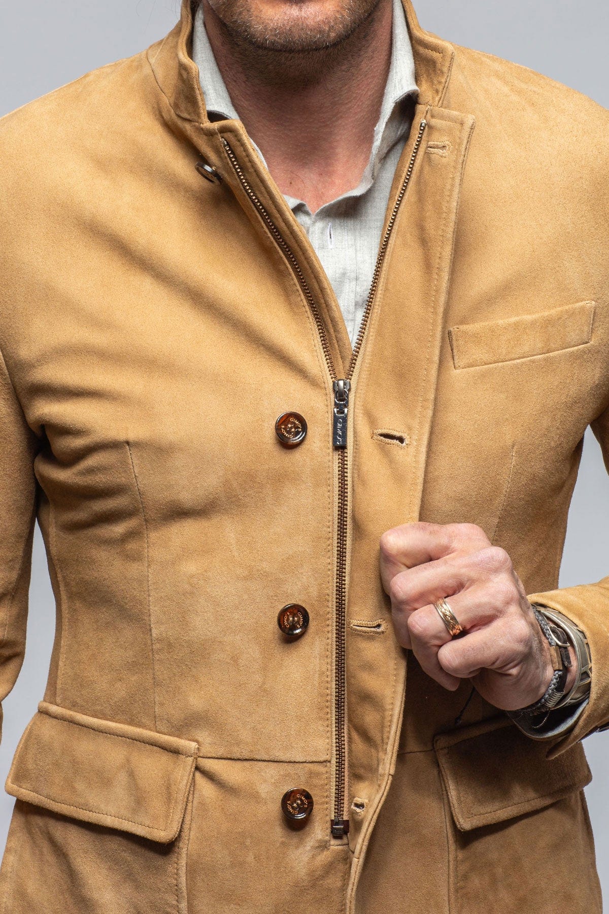 Maximus Suede Blazer In Palomino - Image 3