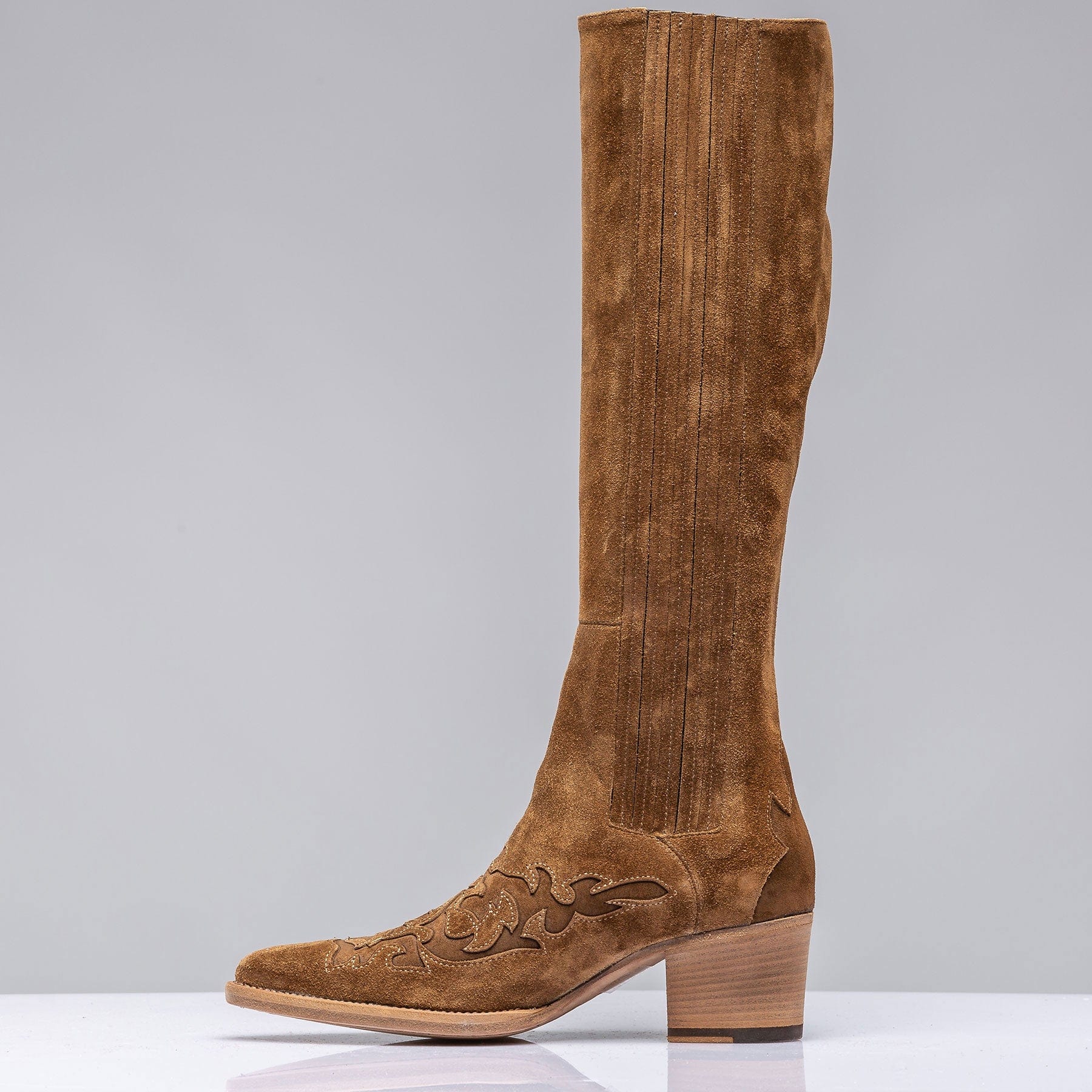 Mescal Boots W/ Western Toe In Camel - Image 5