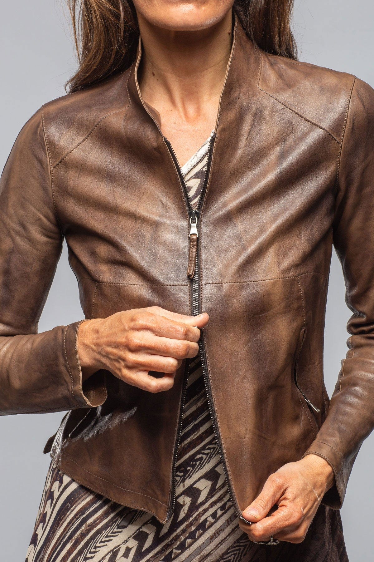 Mesquite Leather Moto In Brown - Image 5