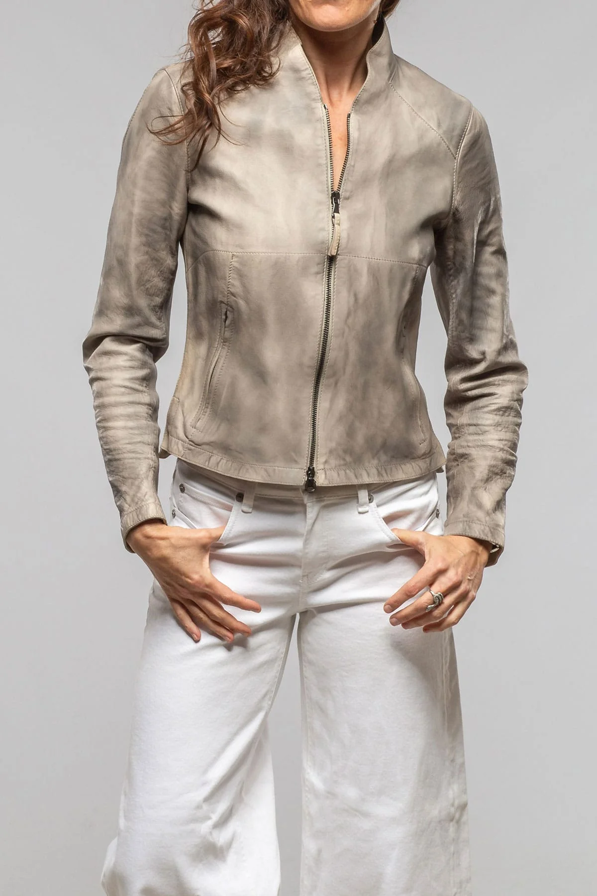 Mesquite Leather Moto In Charred Wheat