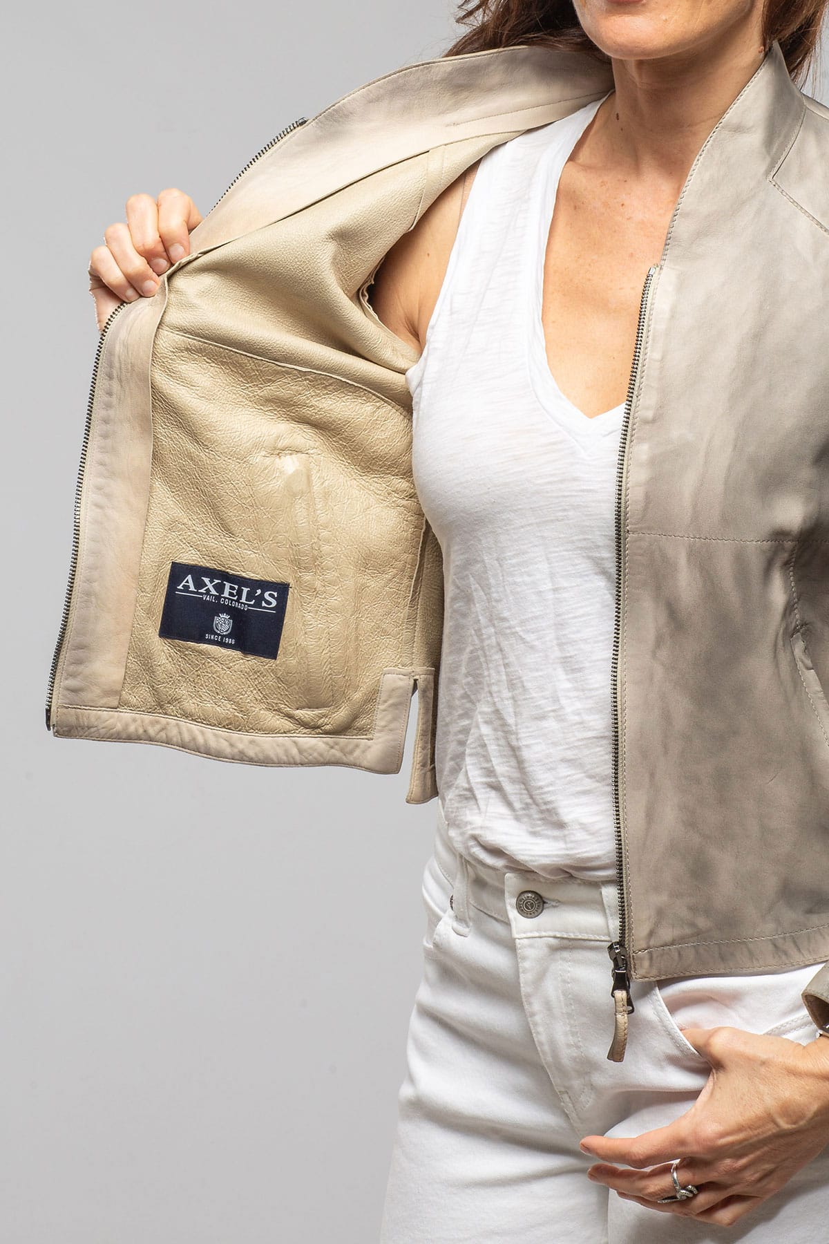 Mesquite Leather Moto In Charred Wheat - Image 7