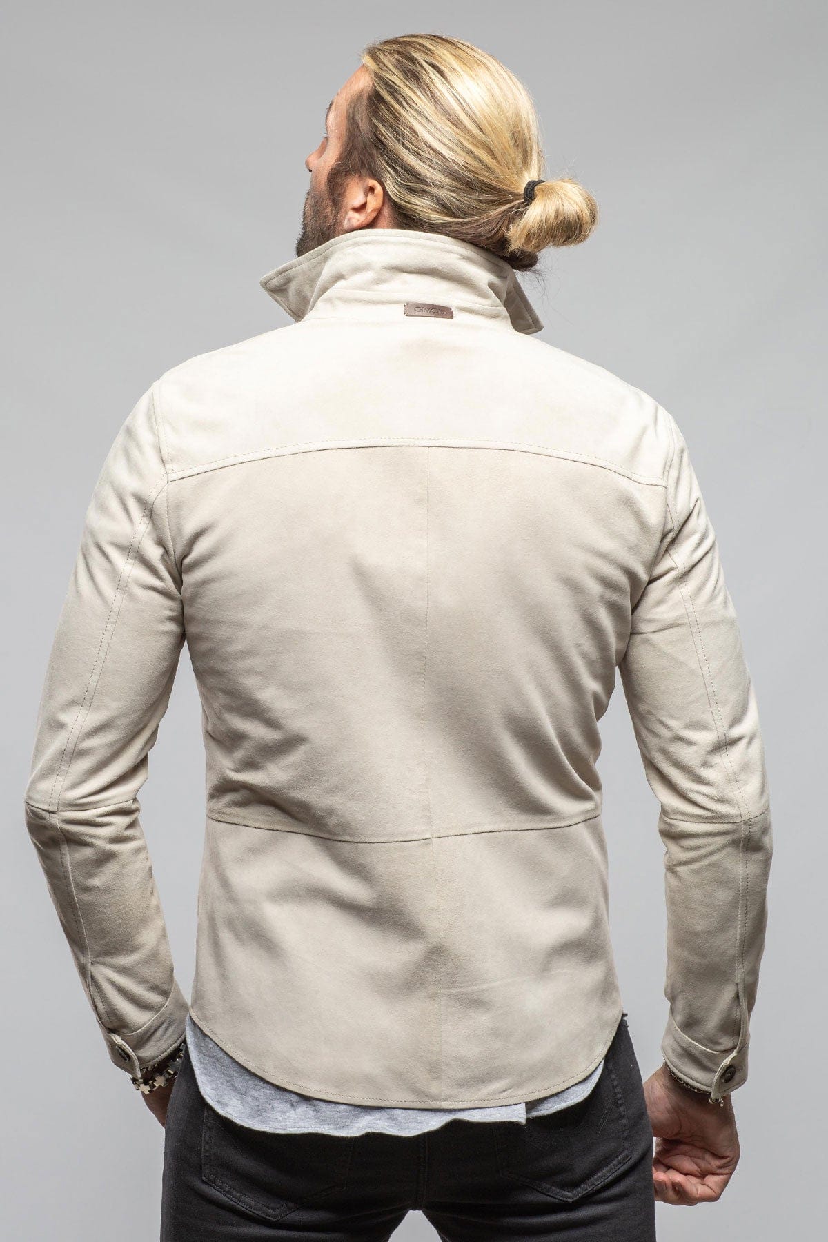 Midway Suede Overshirt In Ice - Image 5