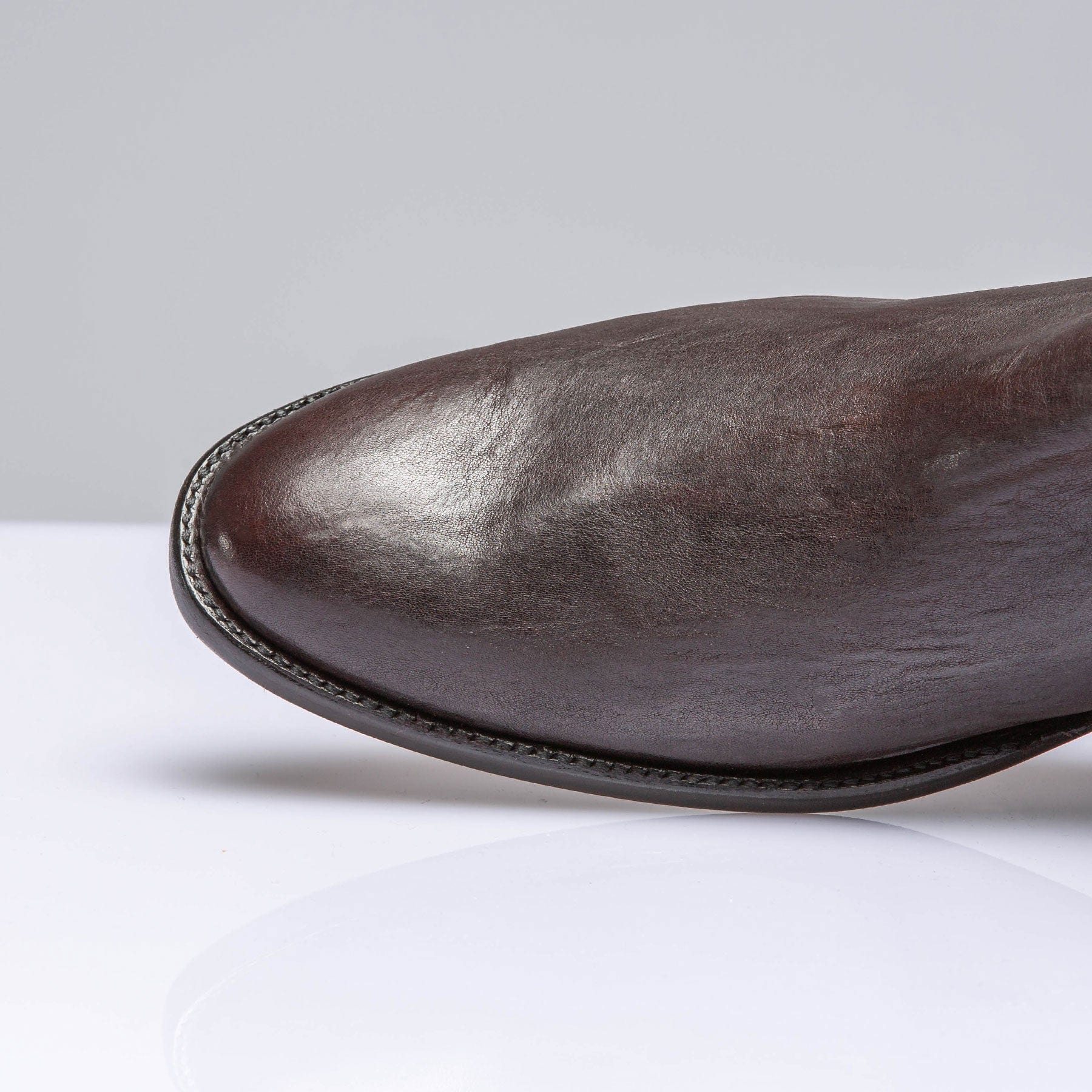 Montana Goat Round Toe Shortie In Chocolate - Image 3