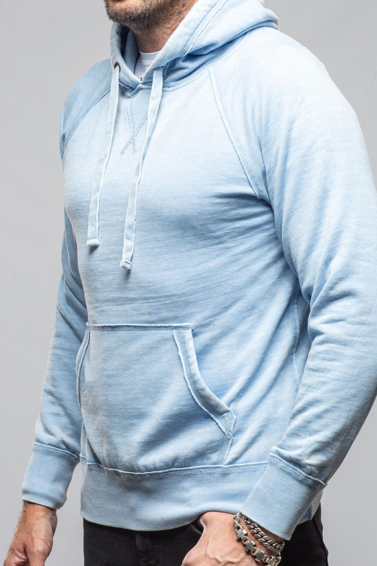 Monterey Fleece Hoodie In Sky - Image 3