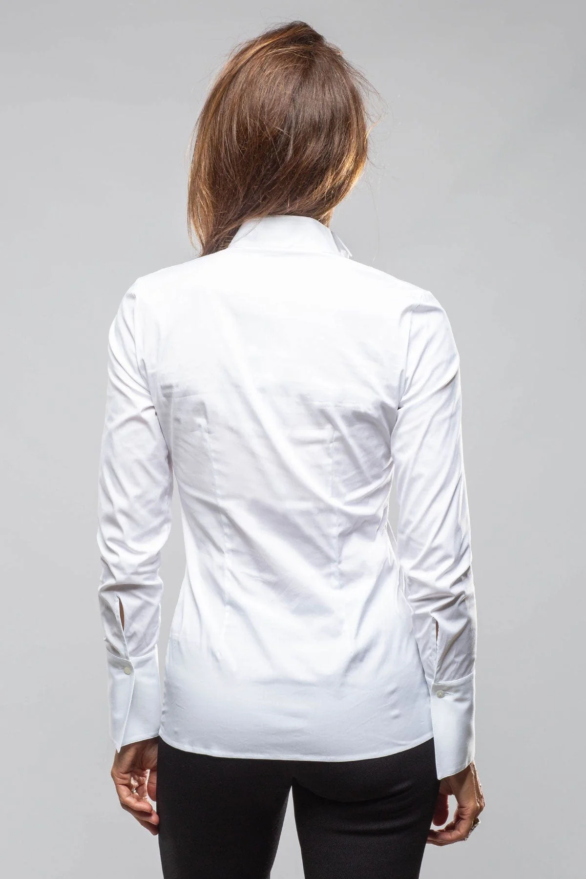 Naomi Tuxedo Collar Shirt In White - Image 4