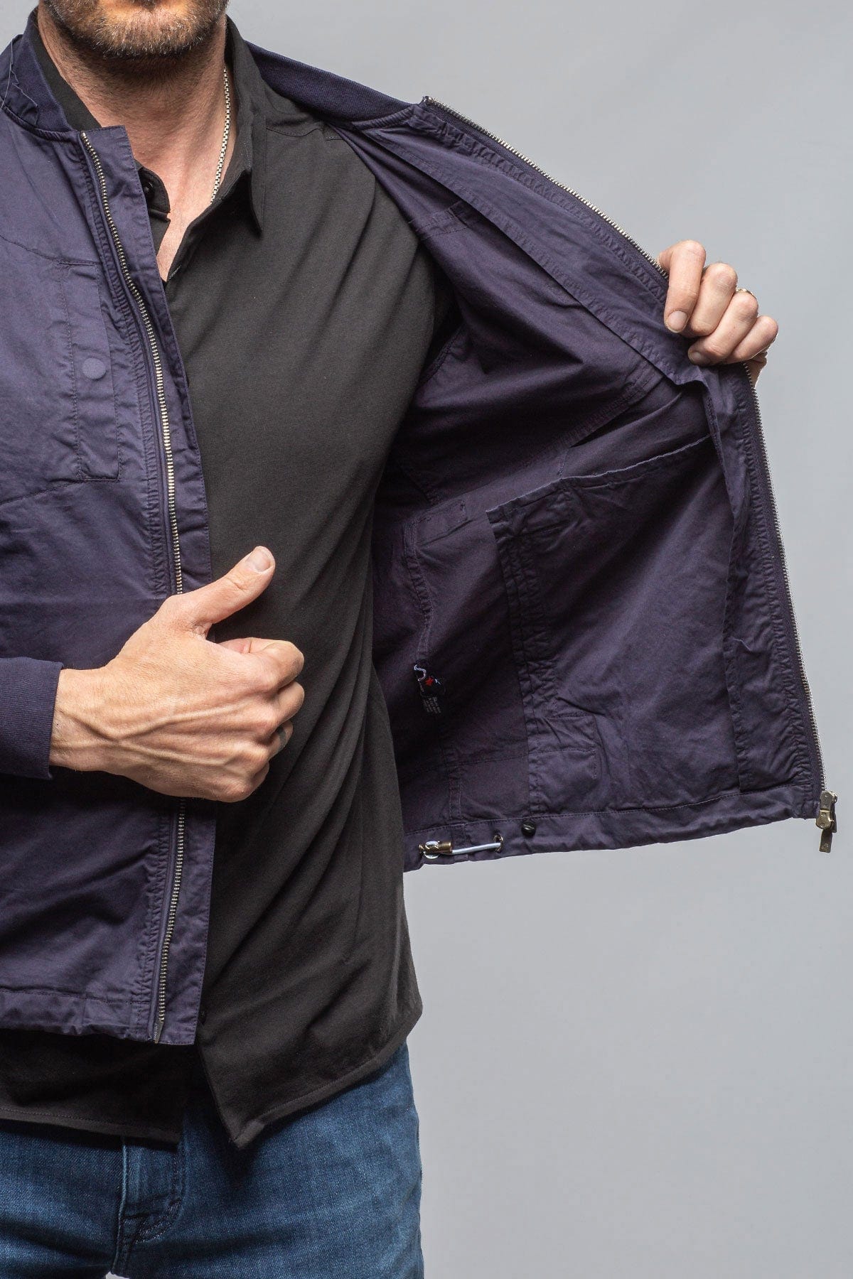 Nauru Cargo Jacket In Dark Navy - Image 2