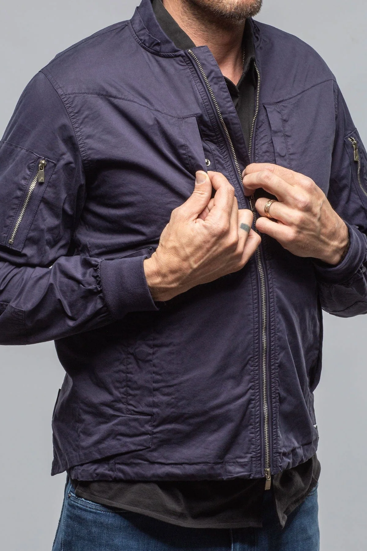 Nauru Cargo Jacket In Dark Navy - Image 5
