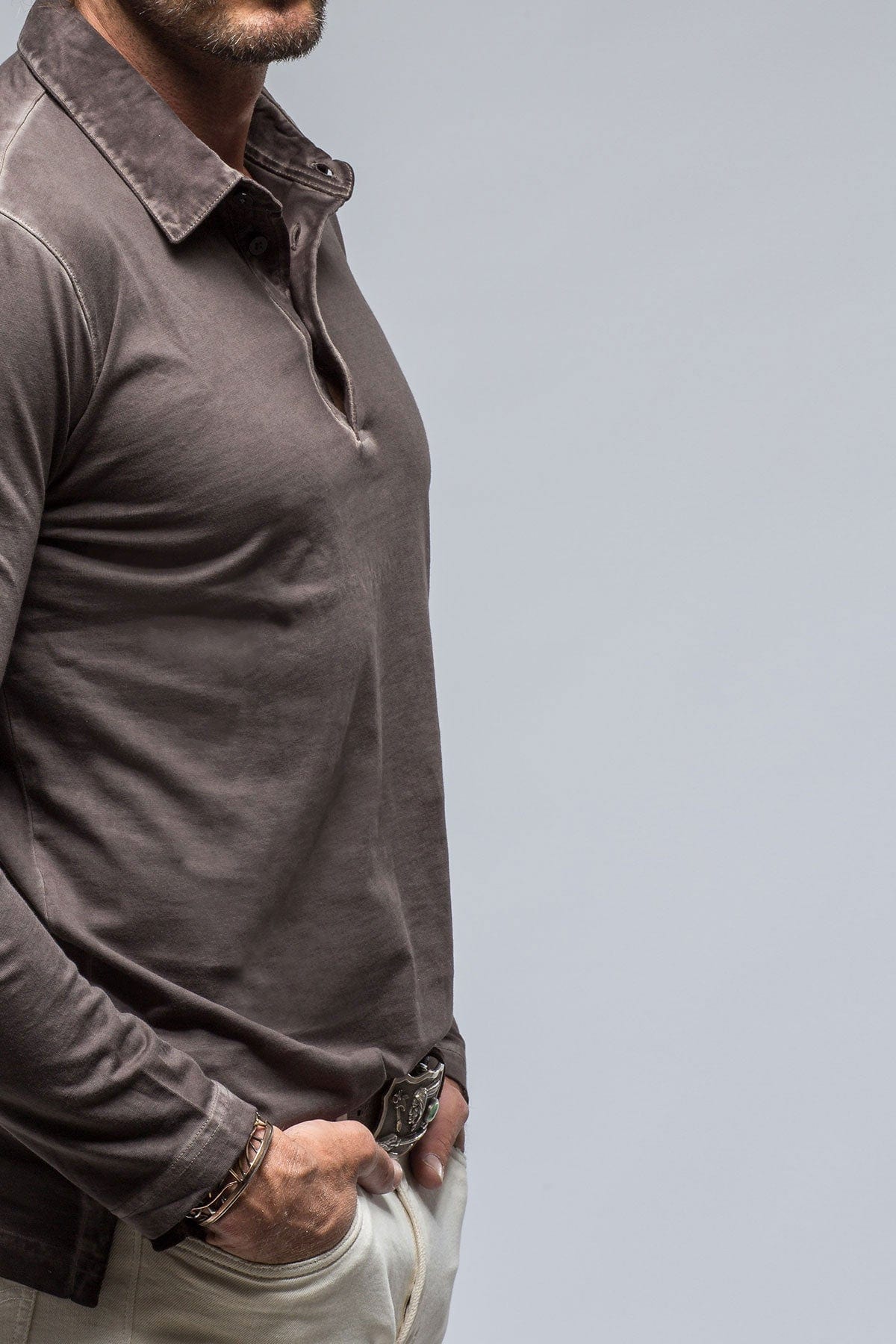 Newport Cotton Polo in Basalt - Image 2