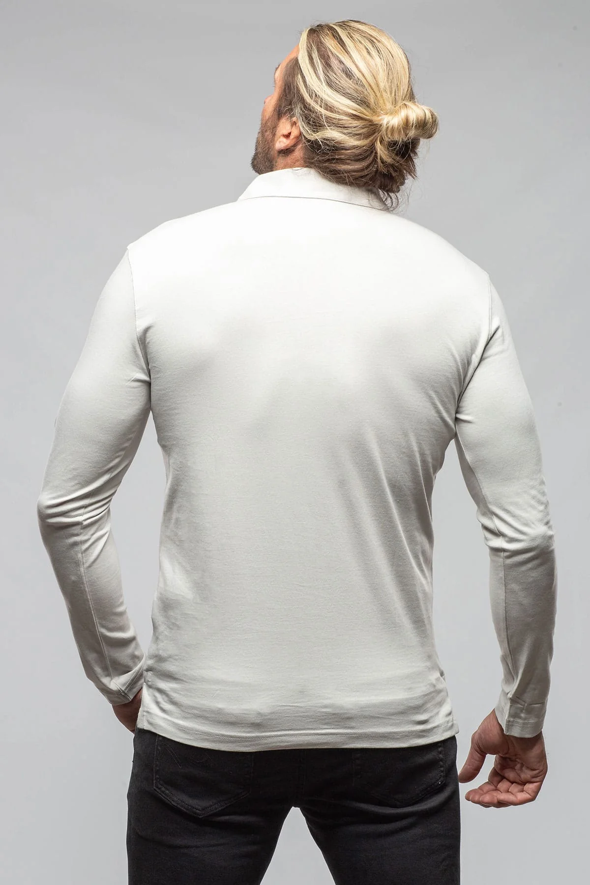 Newport Cotton Polo In Cement - Image 4