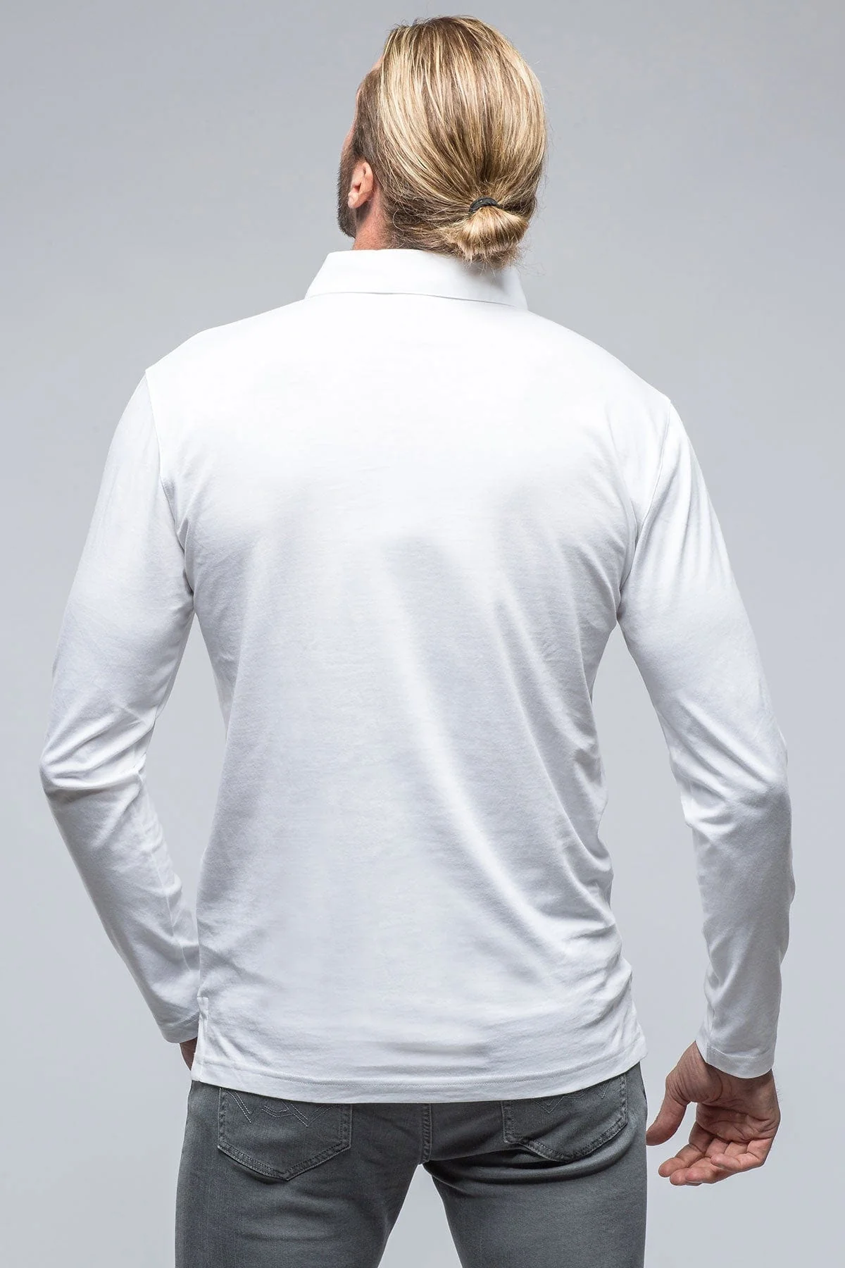 Newport Cotton Polo in White - Image 4