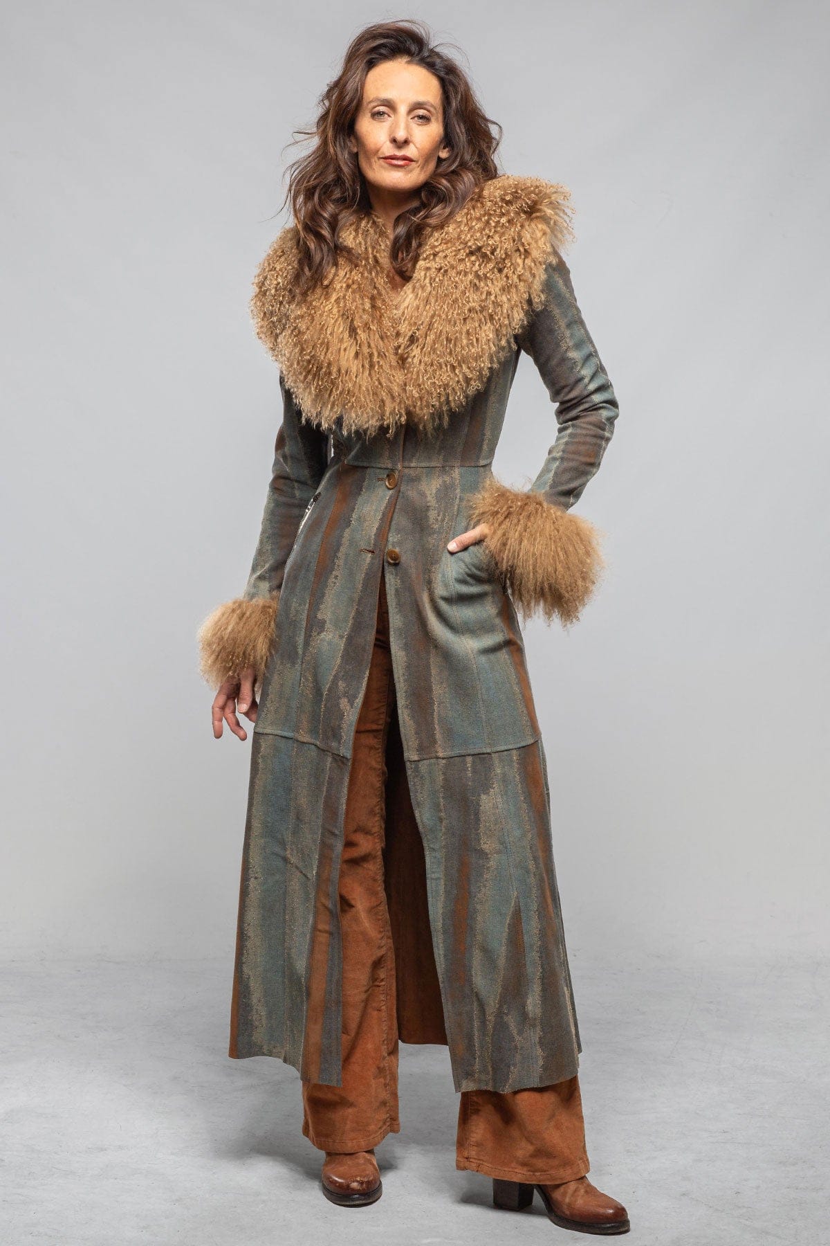 Outlaw Denim & Suede Madras Coat