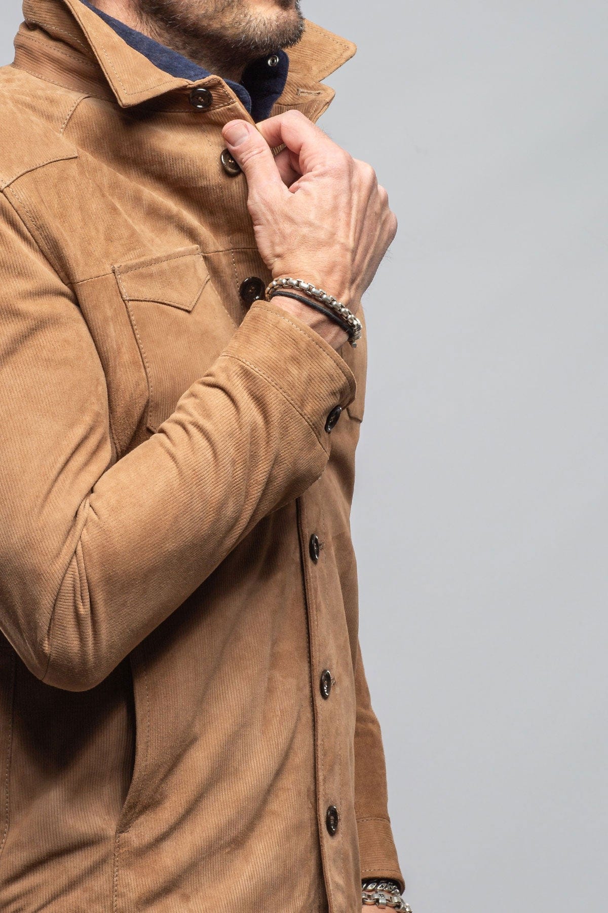 Outrider Suede Corduroy Jacket In Brown - Image 4