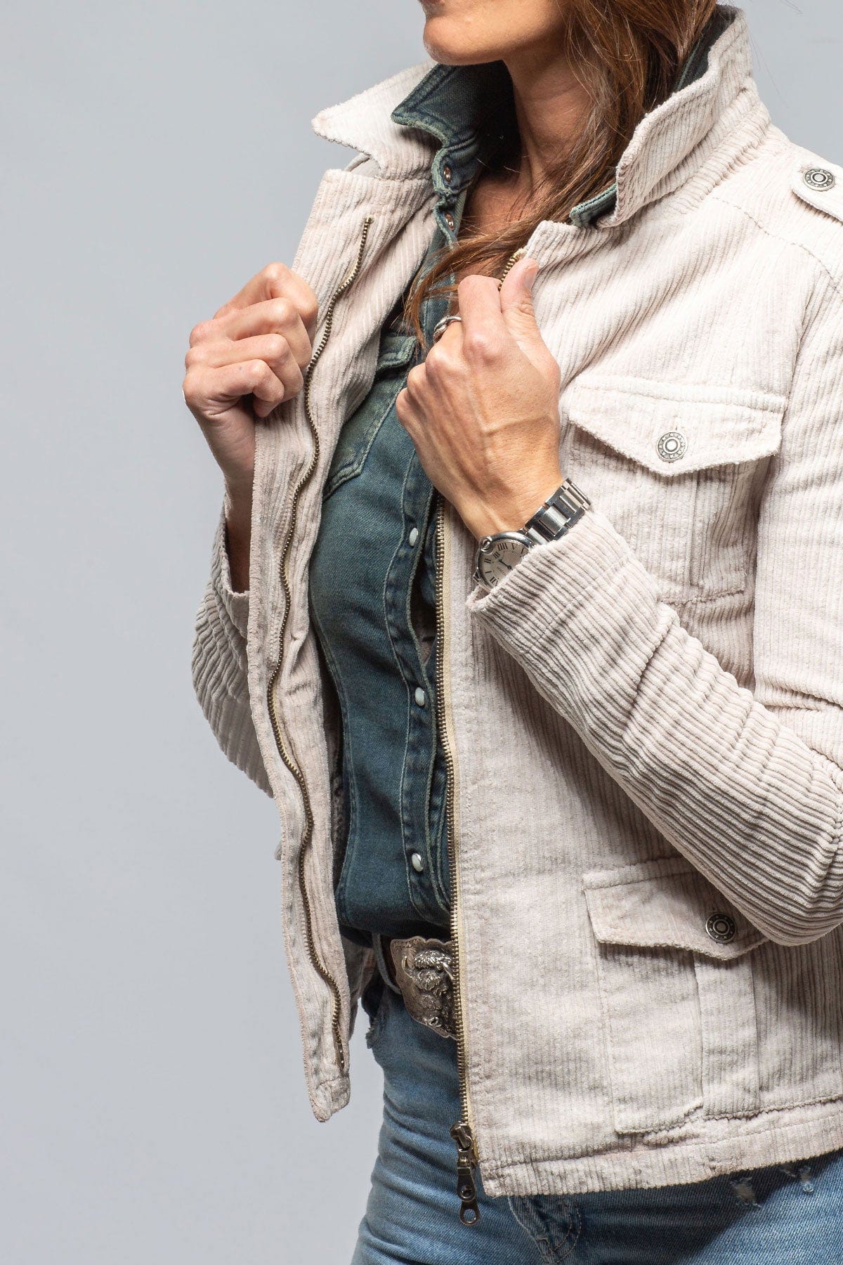Pagosa Corduroy Jacket In Stone - Image 7