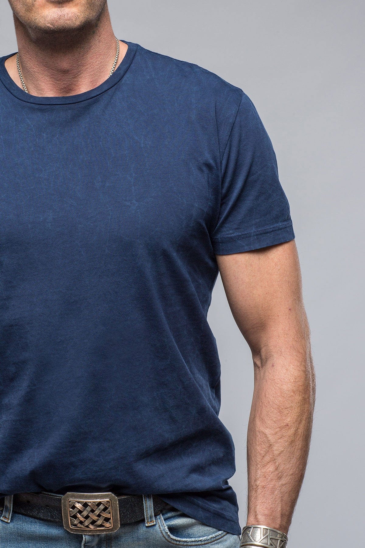 Pismo Cotton Tee In Indigo - Image 3