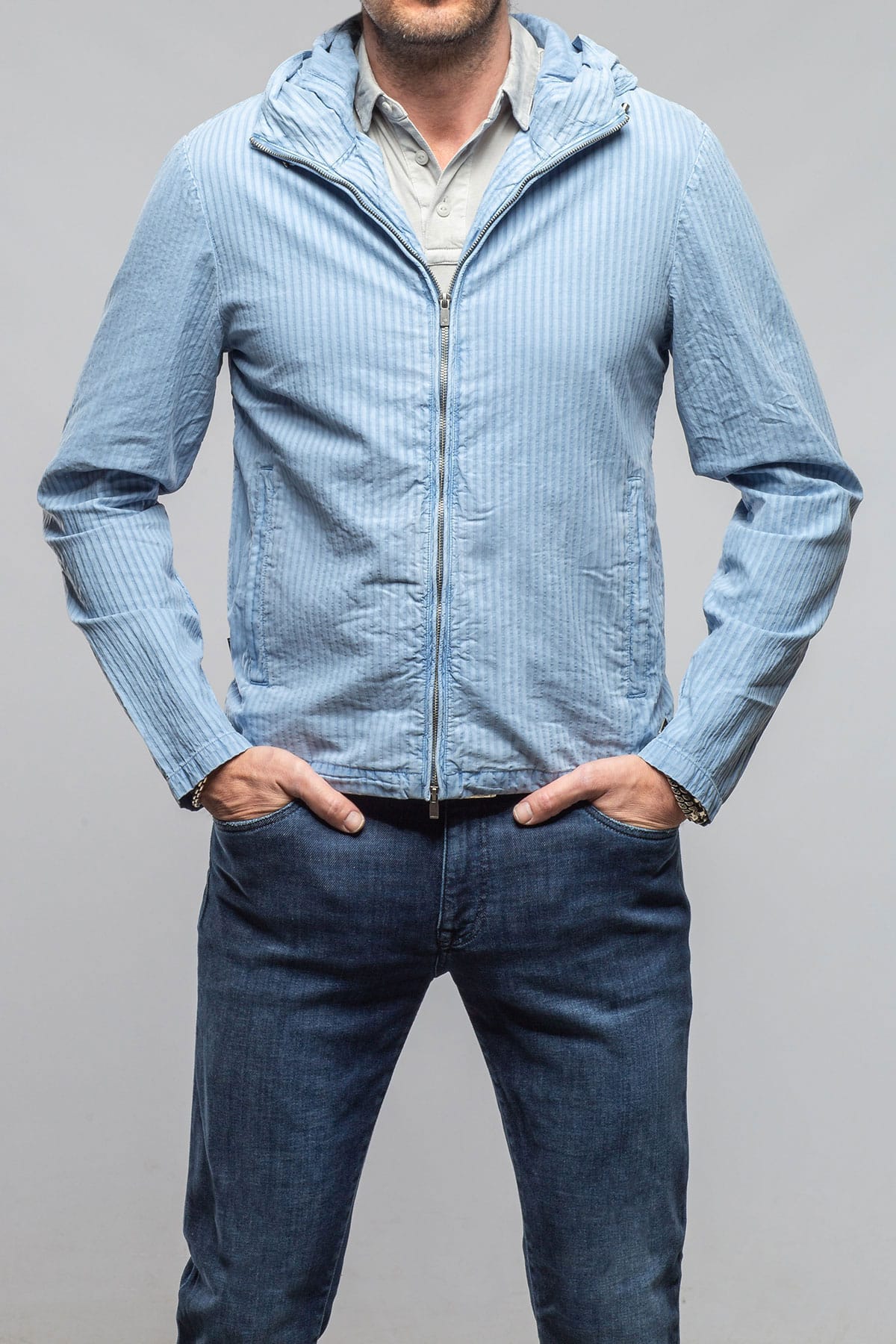 Pitcairn Light Hoodie Jacket In Ashley Blue