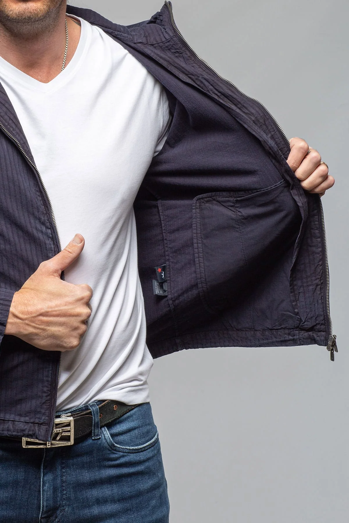 Pitcairn Light Hoodie Jacket In Dark Navy - Image 7