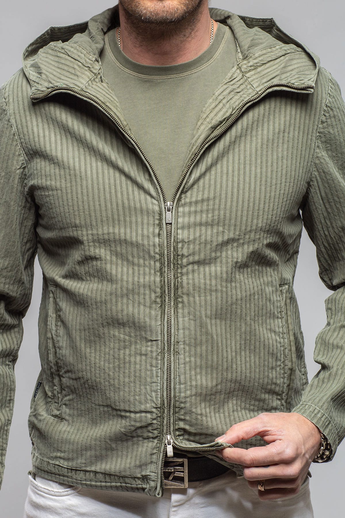 Pitcairn Light Hoodie Jacket In Olive - Image 6